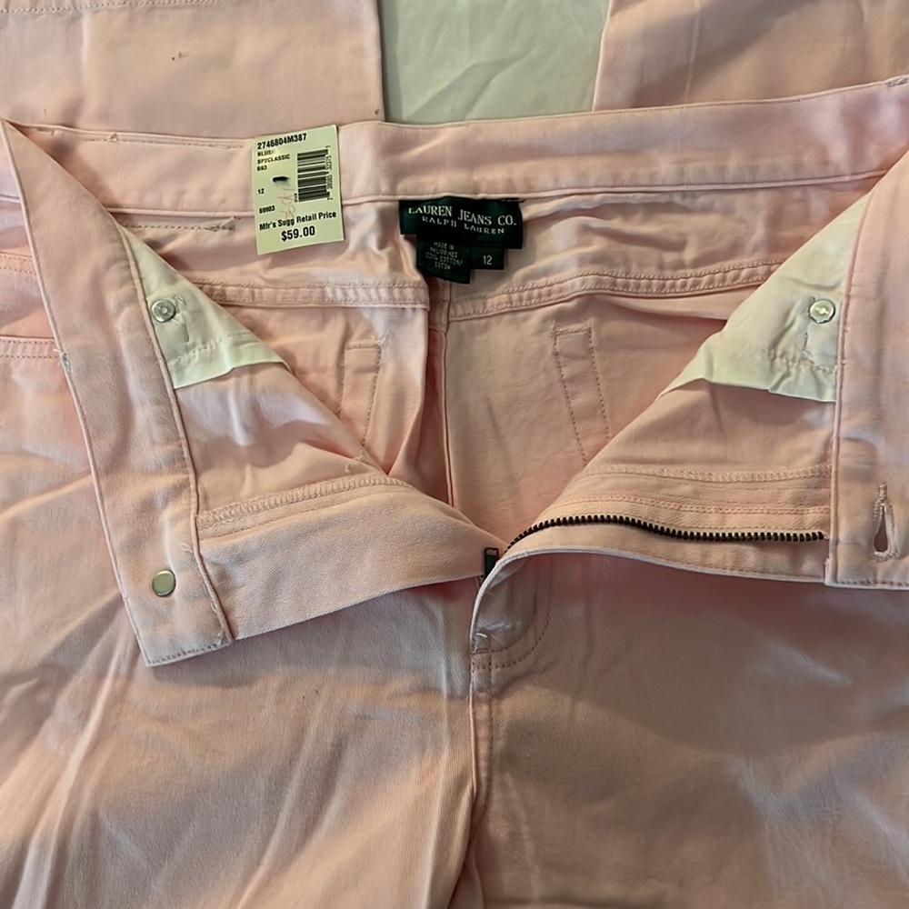 Lauren Ralph Lauren Straight Leg Jeans in Blush/Pink Size 12 - Picture 4 of 12